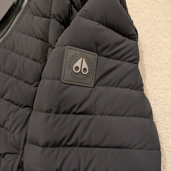 Moose Knuckles Keap Down Bomber Jacket in Black, Large - Picture 2 of 16